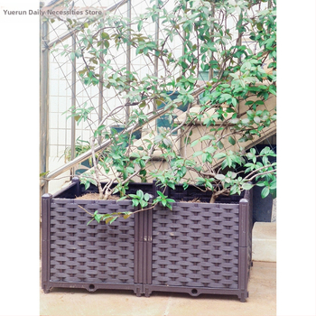 Γλάστρα για φυτά - πλαστική, επιδαπέδια, αγροτικού στυλ, για οικιακή κηπουρική