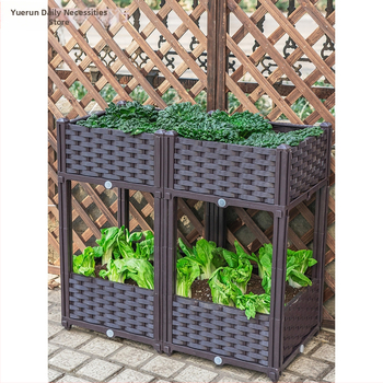 Γλάστρα για φυτά - πλαστική, επιδαπέδια, αγροτικού στυλ, για οικιακή κηπουρική