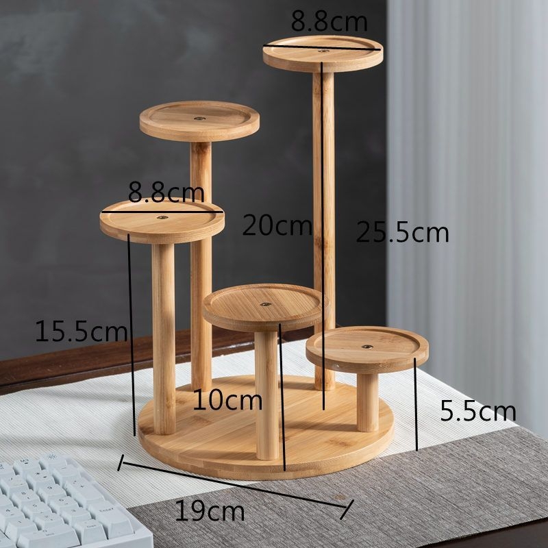 Πολυεπίπελο ράφι φυτών από μπαμπού για επιτραπέζιο — μοντέρνο και μινιμαλιστικό στυλ; πολυλειτουργικό; προσαρμοσμένα δείγματα