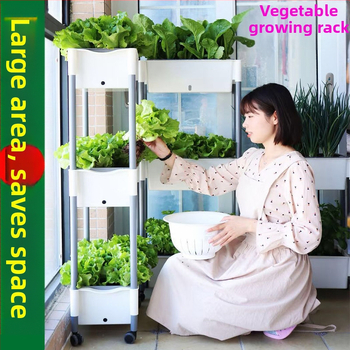 Πλαστική ορθογώνια γλάστρα για φυτά, κατάλληλη για οικιακή κηπουρική, επιδαπέδια χρήση