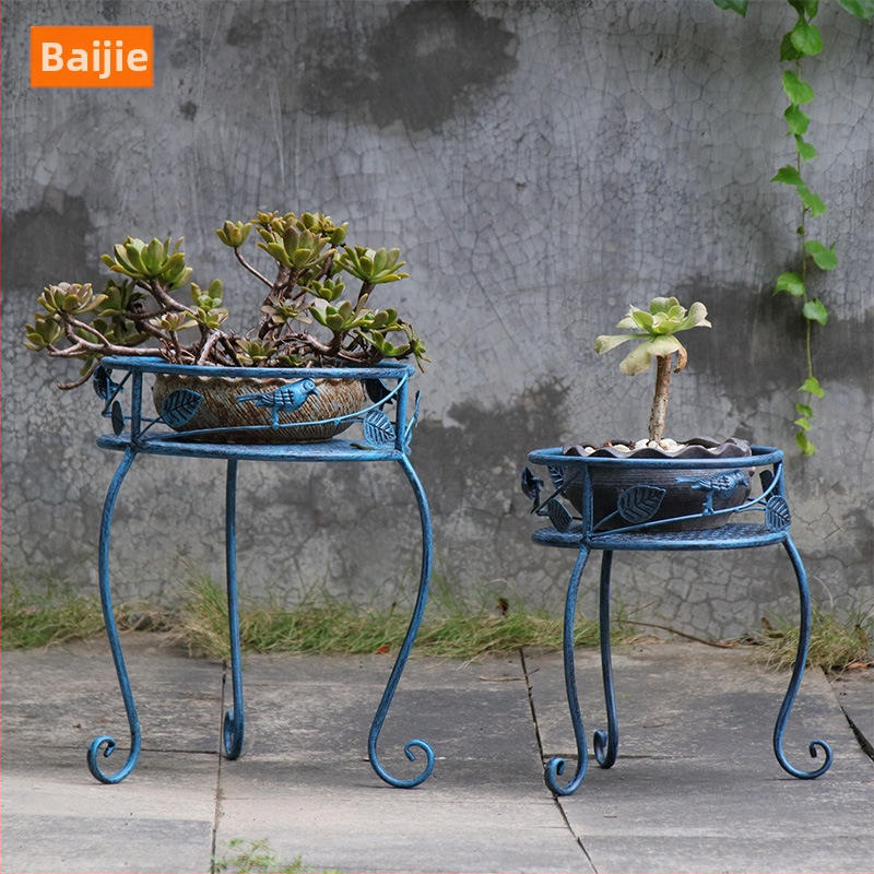 Ковано желязо цветарник на пода, ретро стил, модулен дизайн, до шест нива