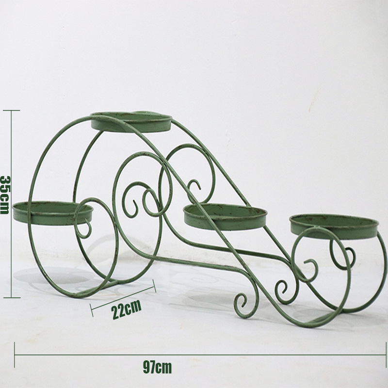 Σφυρήλατη βάση γλαστρών από σίδηρο, ρετρό σχεδίαση για δάπεδο, modular σχεδίαση, έως έξι επίπεδα