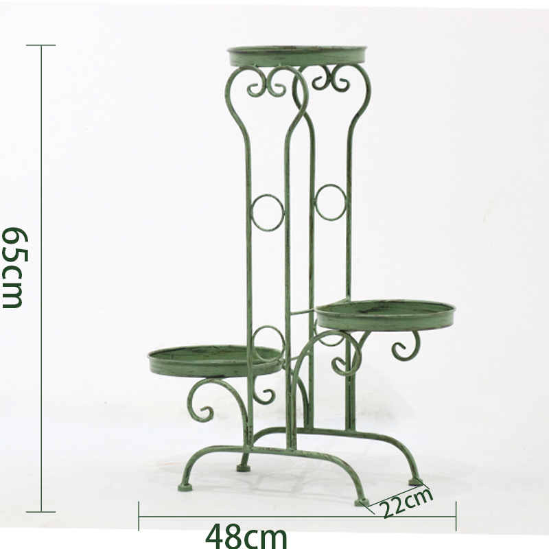 Σφυρήλατη βάση γλαστρών από σίδηρο, ρετρό σχεδίαση για δάπεδο, modular σχεδίαση, έως έξι επίπεδα