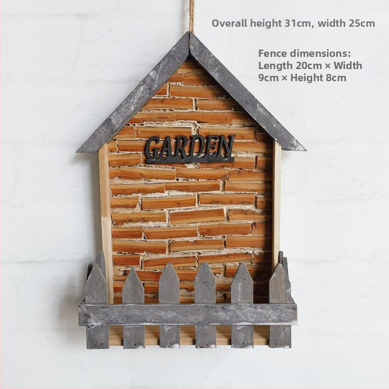 Ghiveci de perete din lemn în stil european, realizat manual, gravat