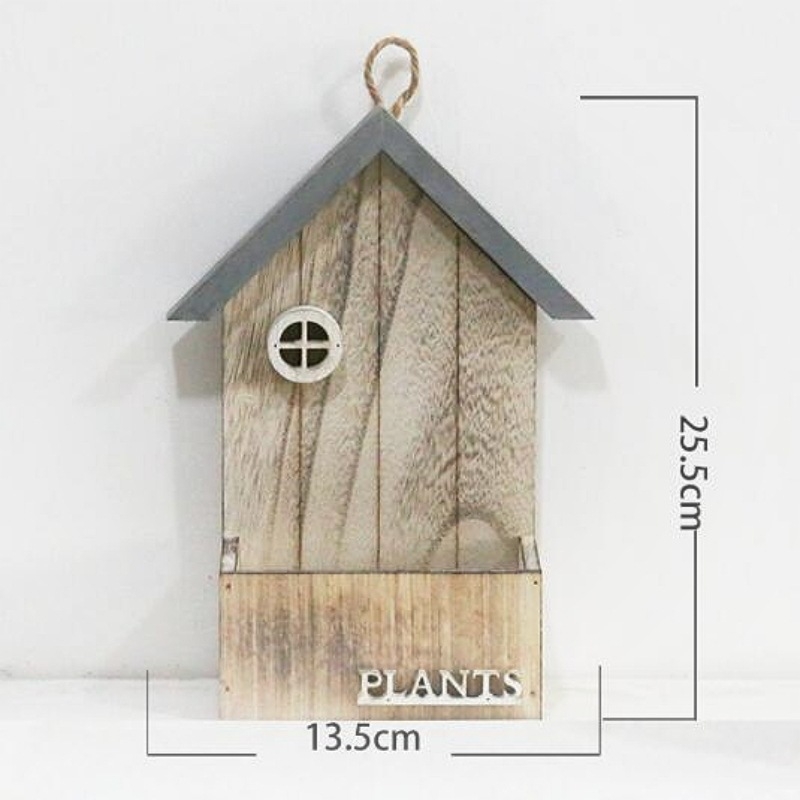 Ghiveci de perete din lemn în stil european, realizat manual, gravat