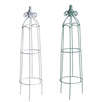 Σφυρήλατη μικρή γλάστρα με πέργκολα αναρρίχησης για τον οικιακό κήπο, βάση στο δάπεδο, απλός σχεδιασμός