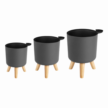 Πλαστική γλάστρα με μοντέρνο μινιμαλιστικό σχεδιασμό, ανθεκτική και σταθερή, αντοχή στη διάβρωση, εξοικονόμηση νερού, κατάλληλη για γραφείο, ξενοδοχείο και οικιακή διακόσμηση, επιτραπέζια ή όρθια χρήση, μάρκα AIXY