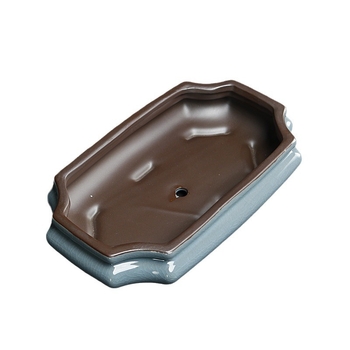 Ge Kiln κεραμική γλάστρα για λουλούδια, υλικό άμμου, ψημένη σε υψηλή θερμοκρασία, διαπερατή, ανθεκτική στη διάβρωση και σταθερή, κατάλληλη για εσωτερικούς χώρους μπονσάι και παχύφυτα