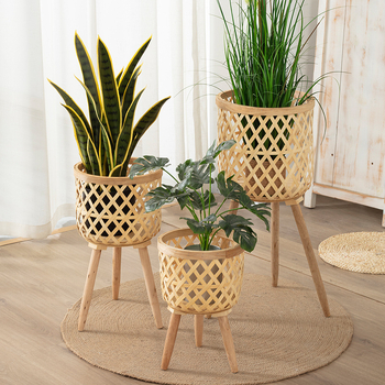 Coș de plante împletit – producție manuală, țesut din viță, decorativ (Material: Viță; Proces: Țesut; Producție: Manual; Personalizare: Da; Categoria: Coș împletit)
