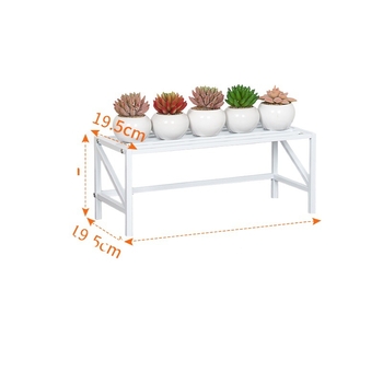 Μεταλλική βάση για λουλούδια δύο επιπέδων για παράθυρο – στενή, επιδαπέδια, για εσωτερική κηπουρική, απλό στυλ