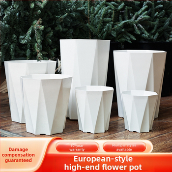 Γλάστρα από ρητίνη για επιτραπέζια ή όρθια τοποθέτηση, κατάλληλη για διακόσμηση οικίας και γραφείου