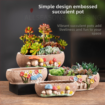 Κεραμική γλάστρα για παχύφυτα, διαπνέουσα και ανθεκτική, κατάλληλη για γραφείο/οικία, μινιμαλιστικό στυλ