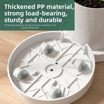 Μετακινούμενη βάση γλαστρών από πλαστικό — απλός φορητός σχεδιασμός, 1 στρώμα, εγκατάσταση σε δάπεδο