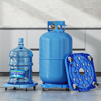 Μετακινούμενο στήριγμα φιάλης υγραερίου για κουζίνα, πλαστικό, τοποθέτηση σε δάπεδο, μοντέρνο απλό στυλ, 1 επιπέδου, μοντέλο 2024