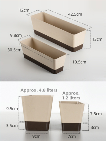 Πλαστική γλάστρα για οικιακή κηπουρική, μινιμαλιστικό στυλ, επιδαπέδια χρήση