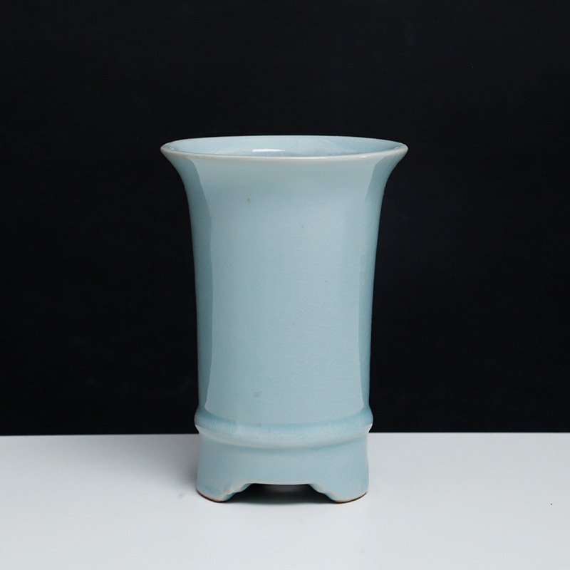 Κεραμική γλάστρα για επιφάνεια εργασίας, συνδυασμένος σχεδιασμός, κατάλληλη για διακόσμηση σπιτιού, οικιακή κηπουρική και κήπο μπαλκονιού.