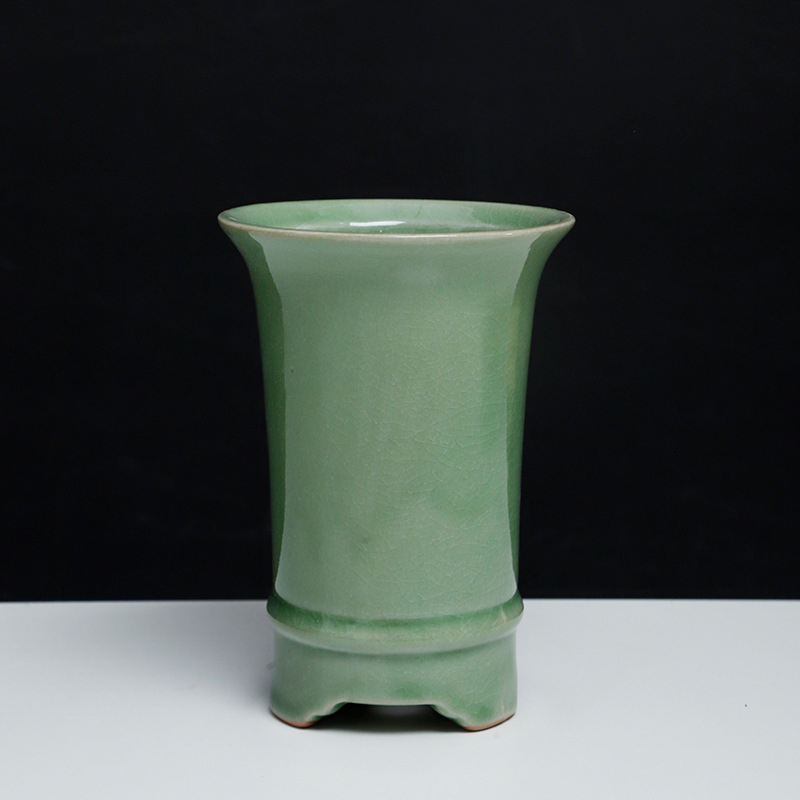 Κεραμική γλάστρα για επιφάνεια εργασίας, συνδυασμένος σχεδιασμός, κατάλληλη για διακόσμηση σπιτιού, οικιακή κηπουρική και κήπο μπαλκονιού.