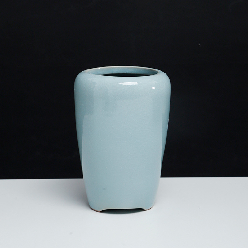 Κεραμική γλάστρα για επιφάνεια εργασίας, συνδυασμένος σχεδιασμός, κατάλληλη για διακόσμηση σπιτιού, οικιακή κηπουρική και κήπο μπαλκονιού.