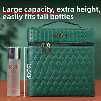 Κουτί αποθήκευσης μακιγιάζ με μεγάλο χώρο, PVC, φερμουάρ, κλειδαριά, αδιάβροχο, βάρος 1,1 кг