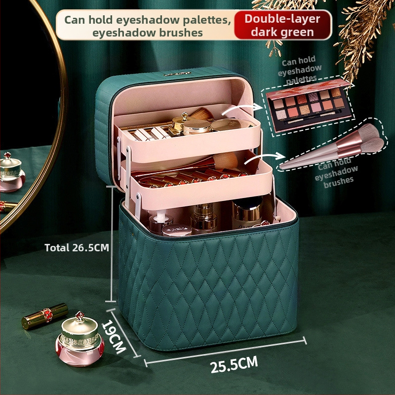 Kutija za šminku PVC-a s velikim kapacitetom, zatvarač, brava, vodootporna, težina 1,1 kg