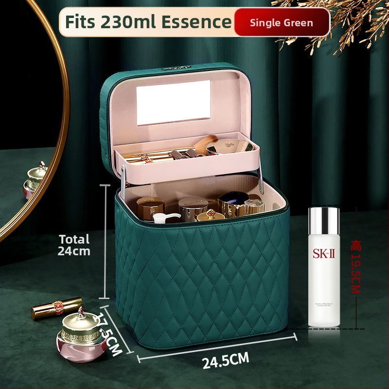 Kutija za šminku PVC-a s velikim kapacitetom, zatvarač, brava, vodootporna, težina 1,1 kg