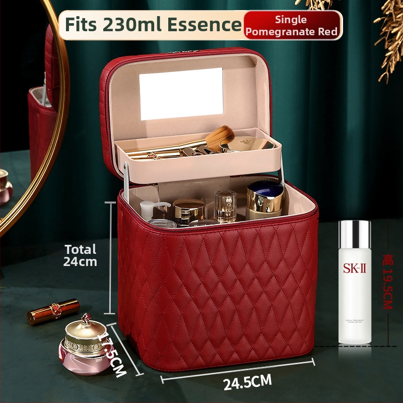 Kutija za šminku PVC-a s velikim kapacitetom, zatvarač, brava, vodootporna, težina 1,1 kg