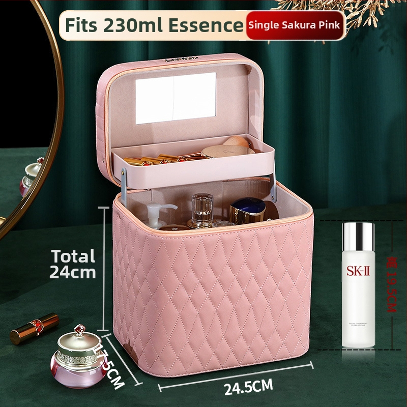 Kutija za šminku PVC-a s velikim kapacitetom, zatvarač, brava, vodootporna, težina 1,1 kg