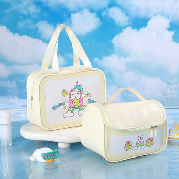 PVC τσαντάκι μακιγιάζ σε σχήμα κύβου - Crooked Rabbit, διαφανές, αδιάβροχο, για ταξίδια