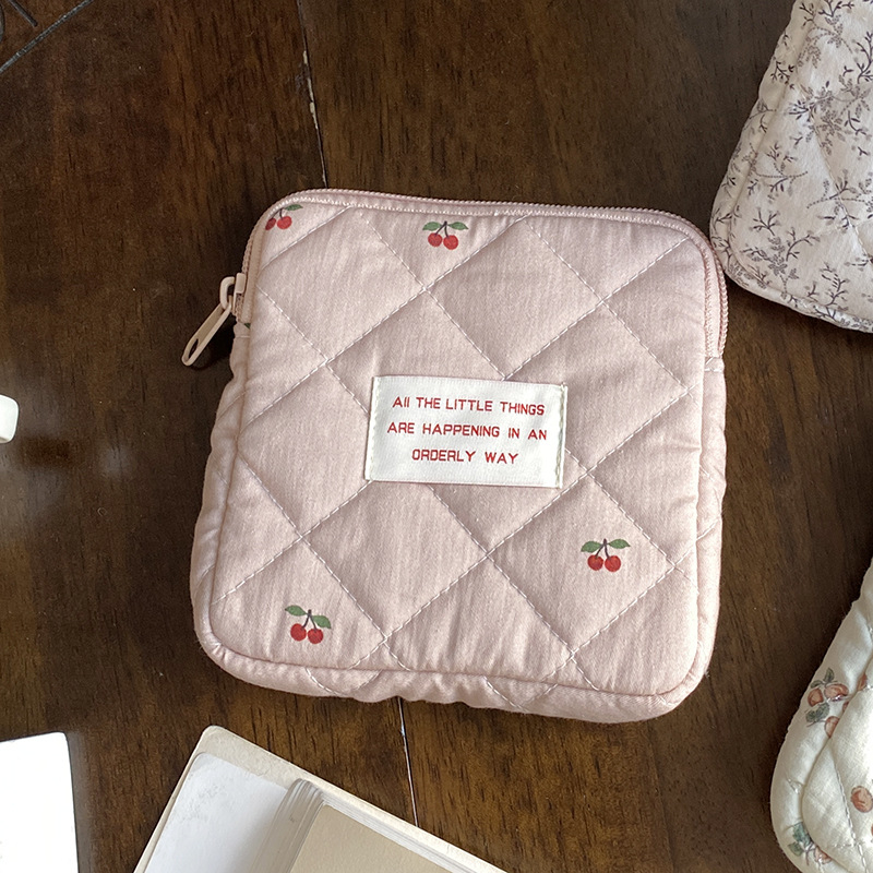 Gentă portabilă multifuncțională pentru machiaj și organizator de accesorii, material bumbac, imprimeu animal, stil street, utilizare zilnică