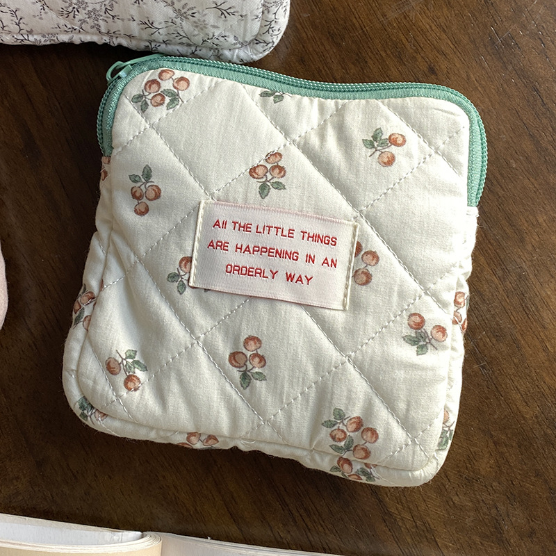 Gentă portabilă multifuncțională pentru machiaj și organizator de accesorii, material bumbac, imprimeu animal, stil street, utilizare zilnică