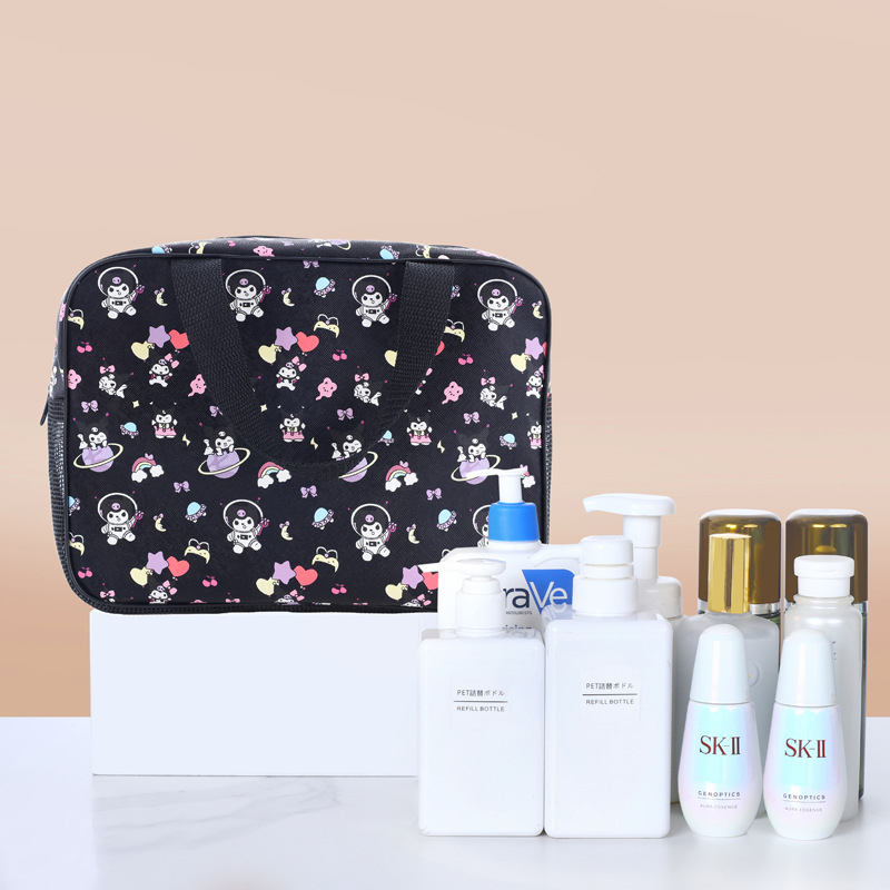 Dianzhi Pai Geantă de toaletă din PVC, stil desen animat – depozitare pentru cosmetice în timpul călătoriilor