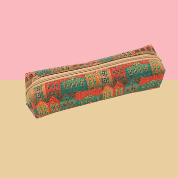 Κασετίνα μολυβιών από φελλό, βιντάζ στυλ, Unisex, μεγάλη χωρητικότητα