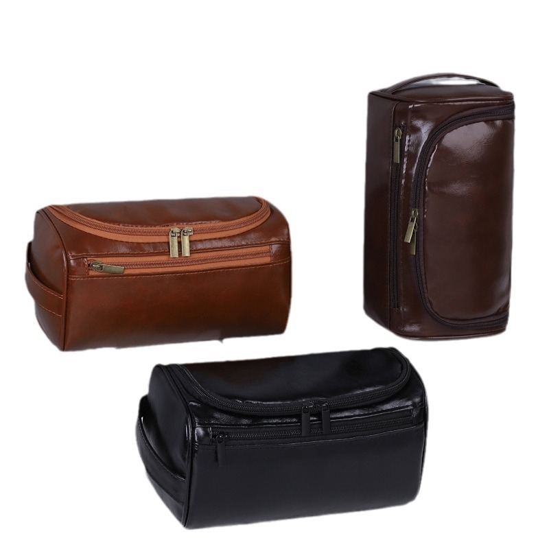 Geantă de toaletă din PU - piele pentru călătorii, multifuncțională, impermeabilă, cu capacitate mare