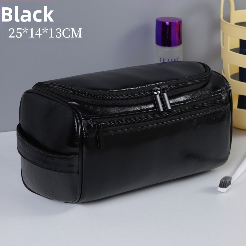 Geantă de toaletă din PU - piele pentru călătorii, multifuncțională, impermeabilă, cu capacitate mare
