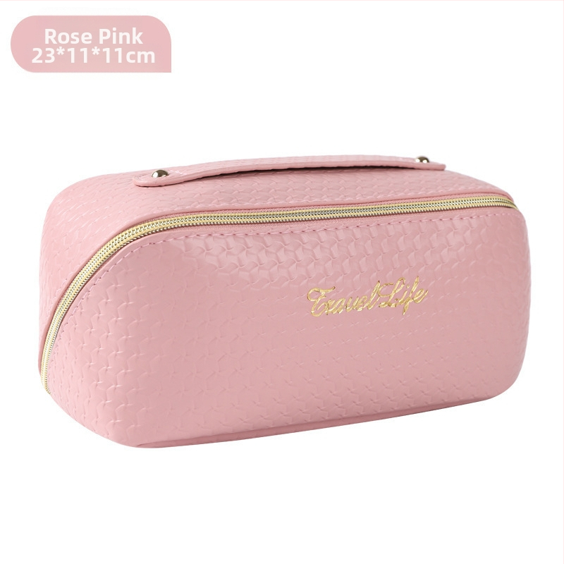 Geantă de toaletă din PU - piele pentru călătorii, multifuncțională, impermeabilă, cu capacitate mare