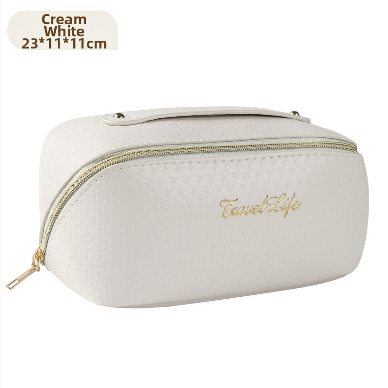 Geantă de toaletă din PU - piele pentru călătorii, multifuncțională, impermeabilă, cu capacitate mare