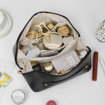 Козметична чанта Унисекс, PU кожа, PU подплата, еднотонен дизайн, летен модел 2023