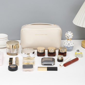 Козметична чанта Унисекс, PU кожа, PU подплата, еднотонен дизайн, летен модел 2023