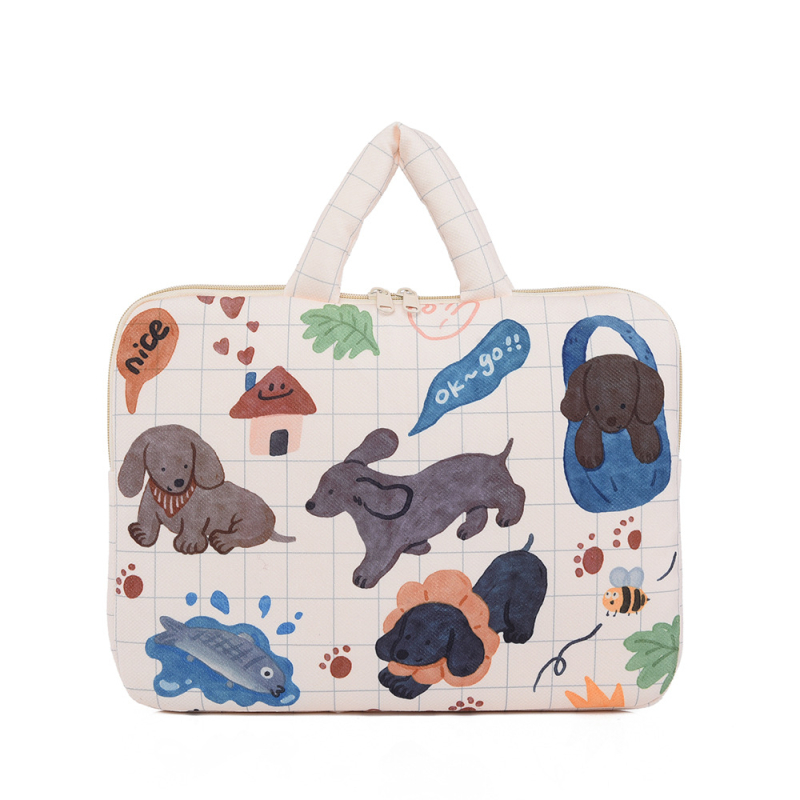 Τσάντα φορητού υπολογιστή – κομψή επαγγελματική τσάντα για Apple φορητούς υπολογιστές και iPad, ύφασμα από βαμβάκι και λινό, επένδυση νάιλον, αναπνέουσα, υπερ-ελαφριά, ανθεκτική στους κραδασμούς