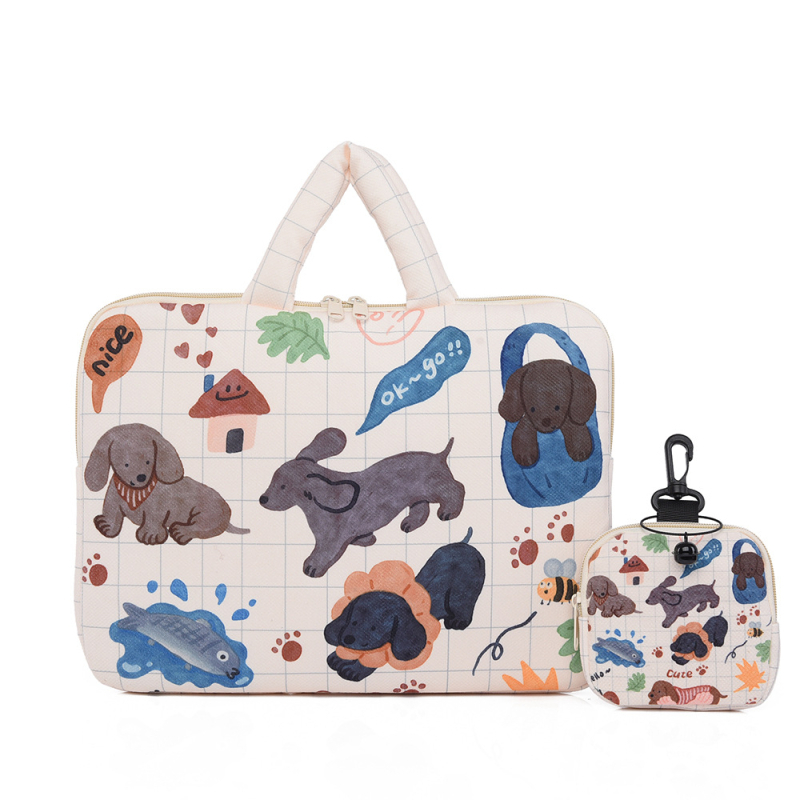 Τσάντα φορητού υπολογιστή – κομψή επαγγελματική τσάντα για Apple φορητούς υπολογιστές και iPad, ύφασμα από βαμβάκι και λινό, επένδυση νάιλον, αναπνέουσα, υπερ-ελαφριά, ανθεκτική στους κραδασμούς