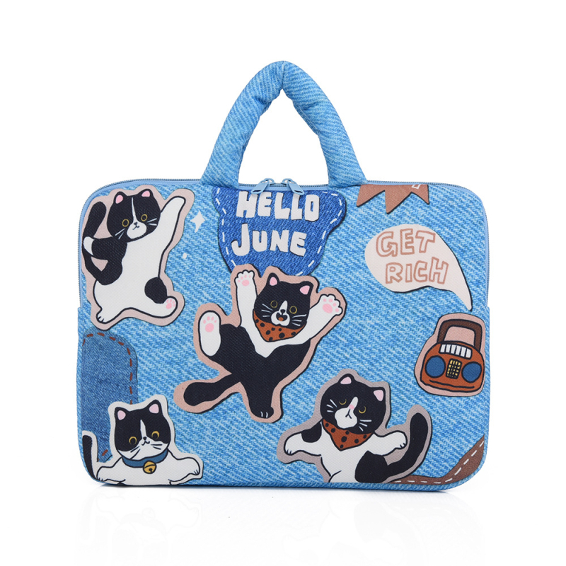 Τσάντα φορητού υπολογιστή – κομψή επαγγελματική τσάντα για Apple φορητούς υπολογιστές και iPad, ύφασμα από βαμβάκι και λινό, επένδυση νάιλον, αναπνέουσα, υπερ-ελαφριά, ανθεκτική στους κραδασμούς