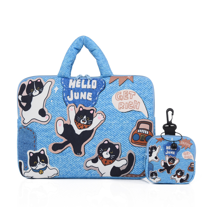 Τσάντα φορητού υπολογιστή – κομψή επαγγελματική τσάντα για Apple φορητούς υπολογιστές και iPad, ύφασμα από βαμβάκι και λινό, επένδυση νάιλον, αναπνέουσα, υπερ-ελαφριά, ανθεκτική στους κραδασμούς