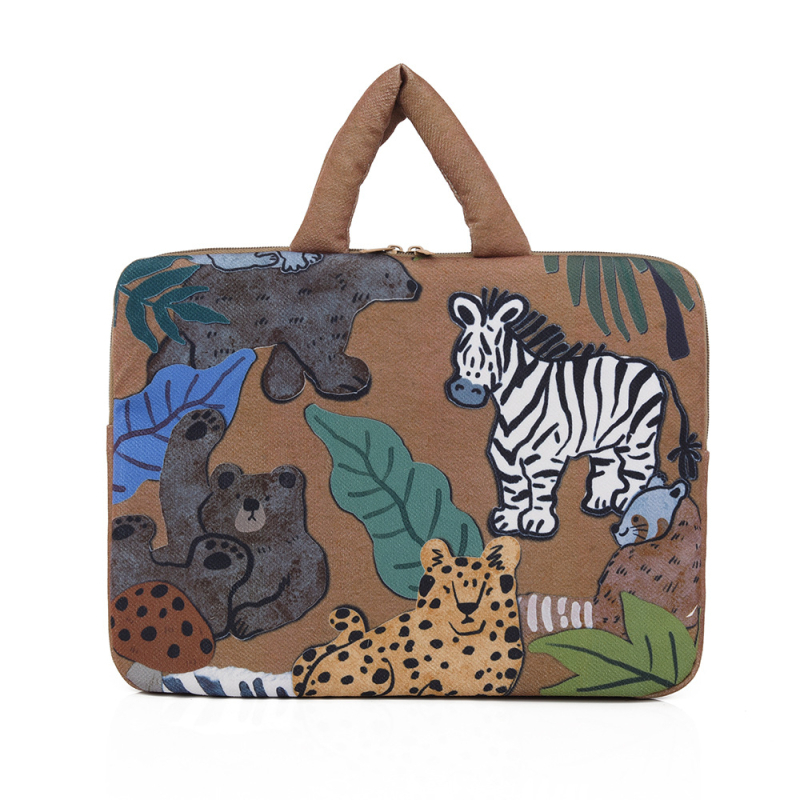 Τσάντα φορητού υπολογιστή – κομψή επαγγελματική τσάντα για Apple φορητούς υπολογιστές και iPad, ύφασμα από βαμβάκι και λινό, επένδυση νάιλον, αναπνέουσα, υπερ-ελαφριά, ανθεκτική στους κραδασμούς