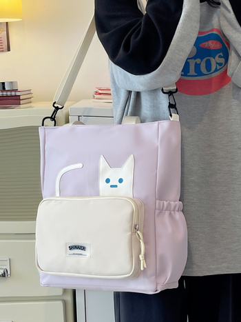 Университетска дамска чанта през едно рамо от нейлон – издръжлива, разширяема вместимост, компактна за съхранение