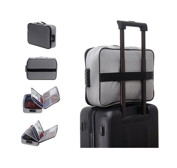 Longhui 016 Θήκη πιστοποιητικών και εγγράφων ταυτότητας, Πολυεστέρας, Κλείσιμο με φερμουάρ