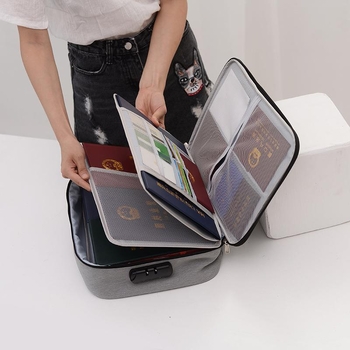 Longhui 016 Θήκη πιστοποιητικών και εγγράφων ταυτότητας, Πολυεστέρας, Κλείσιμο με φερμουάρ