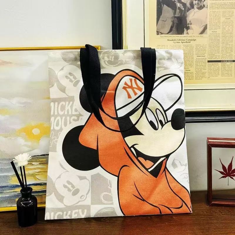 Γυναικεία τσάντα από καμβά Mori στυλ | Τσάντα ώμου μεγάλης χωρητικότητας με βάση; Εκτυπωμένο λογότυπο; Βάρος 130 g; Ανοχή 2 cm