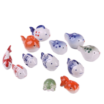 Κεραμικά διακοσμητικά ενυδρείου: φιγούρες βατράχων και παπιών, μοντέρνο και απλό στυλ