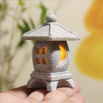 Мини каменен фенер за микро пейзаж – японски стил, имитационен камък, занаят 553186337, за бонсай и аквариум