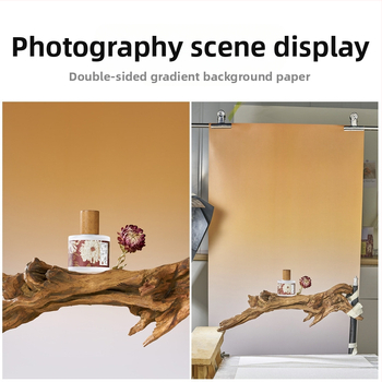 Divpusīgs gradienta fona papīrs fotogrāfijai – fona rekvizīti Still life un ēdienu fotografēšanai, Huihui